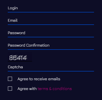 Register a profile in PlayAttack