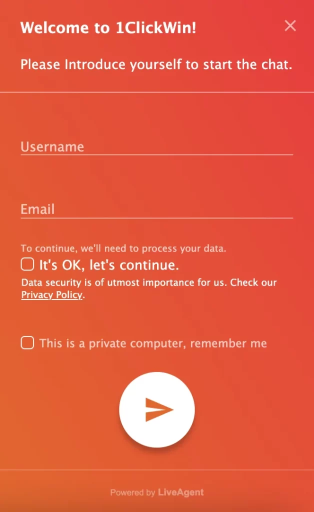 LiveChat at 1 Click Win