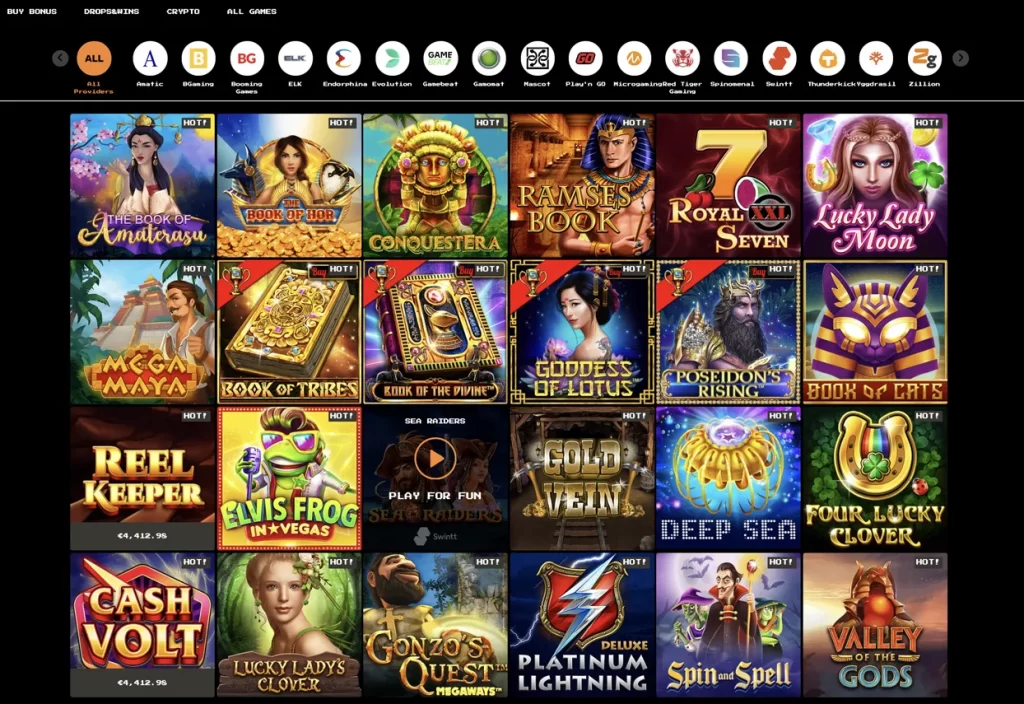Bitkingz Casino Games and Providers