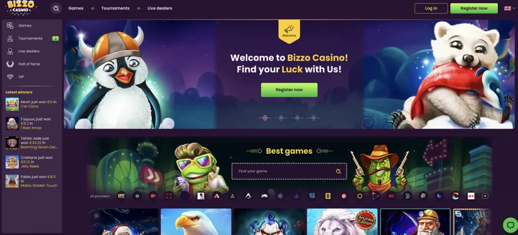Bizzo Online Casino Features
