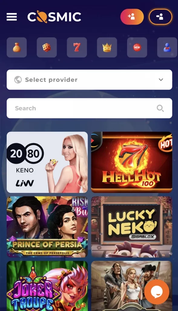 Mobile Version Games Page