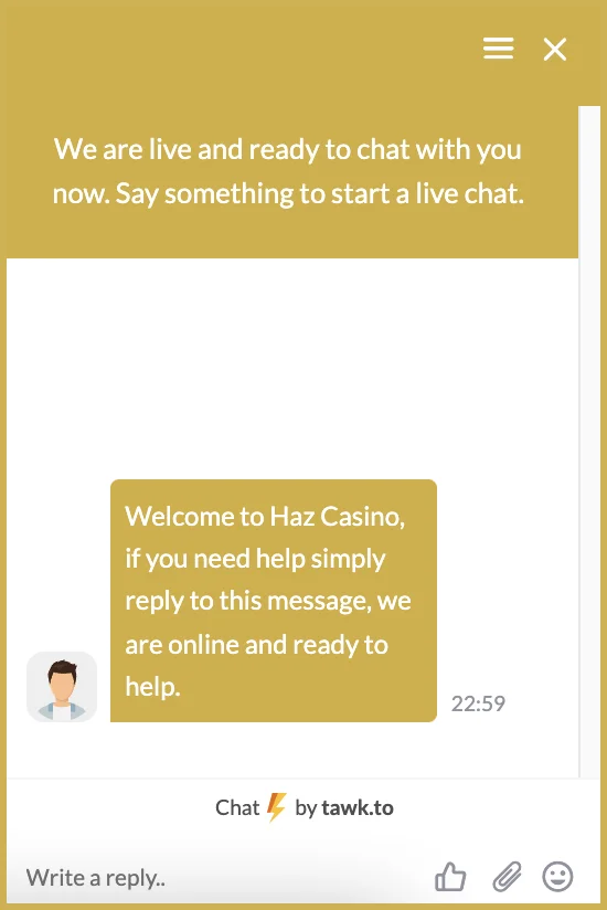 HazCasino Live Chat