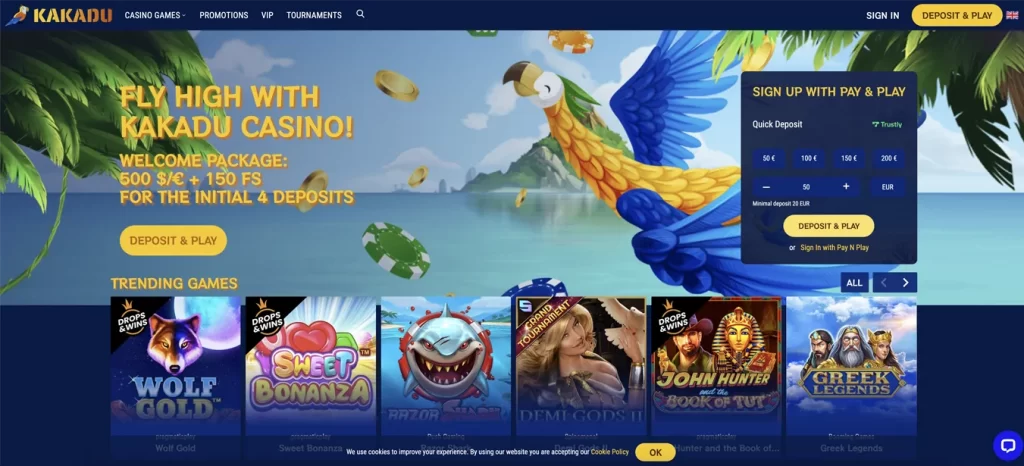 Kakadu Online Casino Design Features