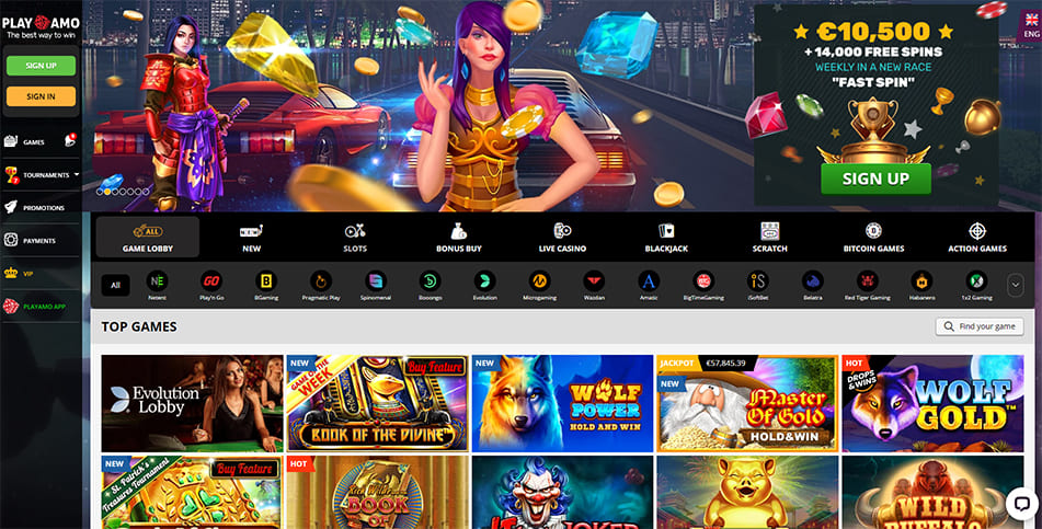 PlayAmo Online Casino Features