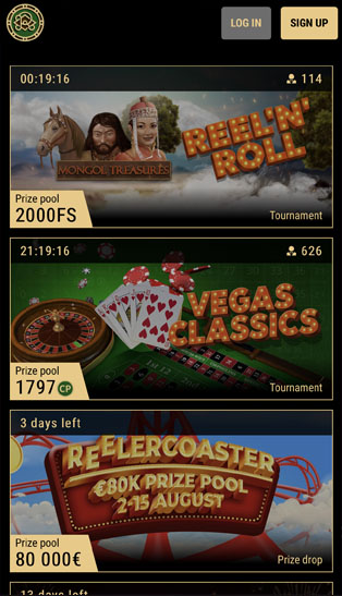 Riobet online casino tournaments page