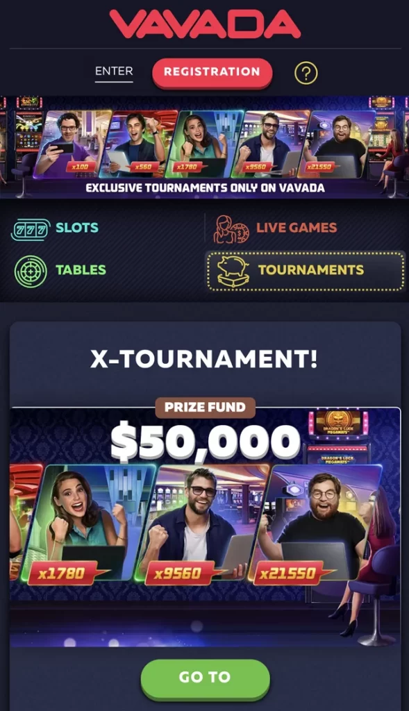 Mobile Version Tournaments Page