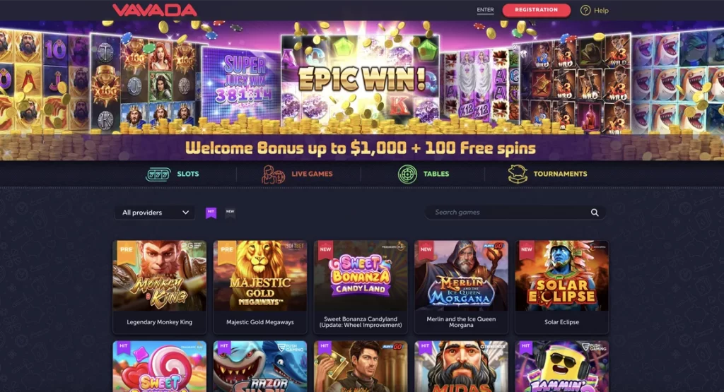 Vavada Online Casino Features