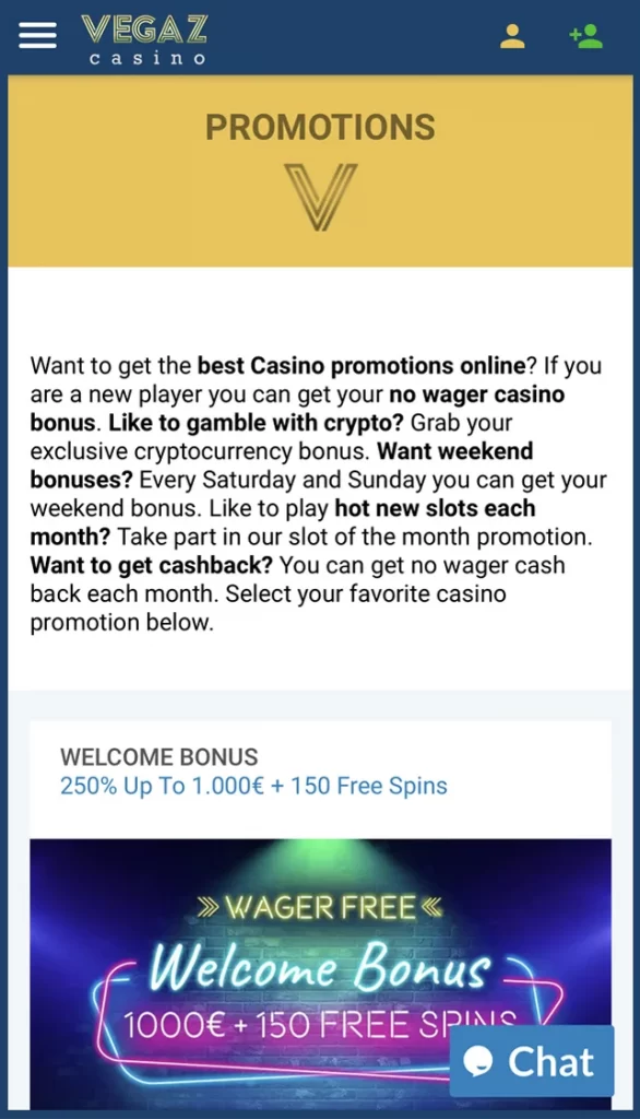 Mobile Version Promotions Page