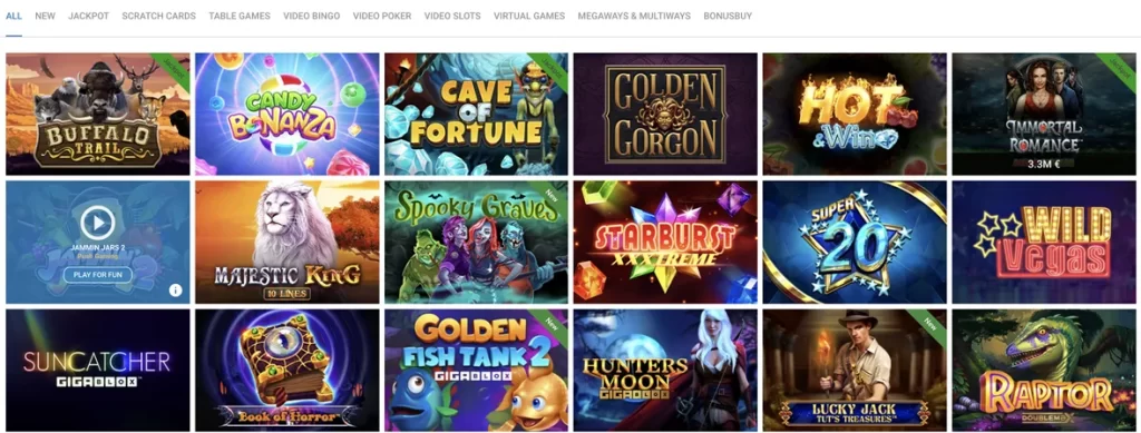 Vegaz Casino Game Library