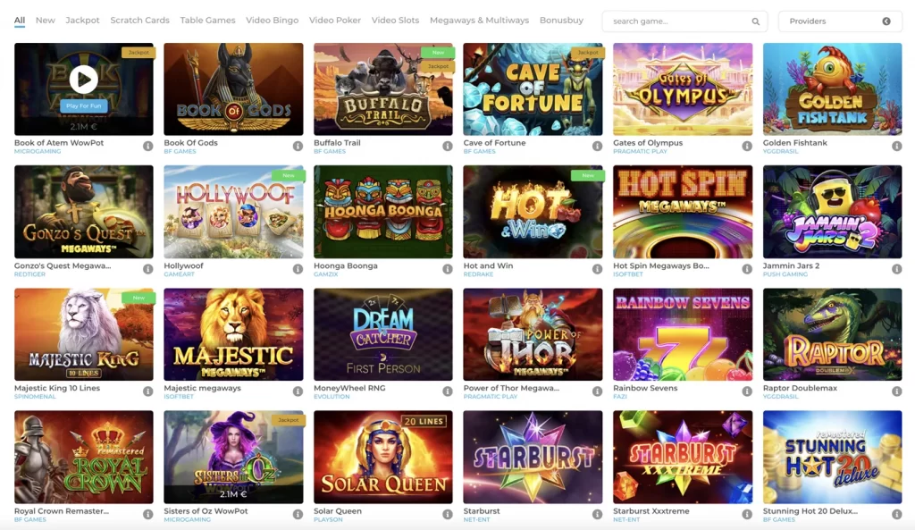 WolfyCasino Games 