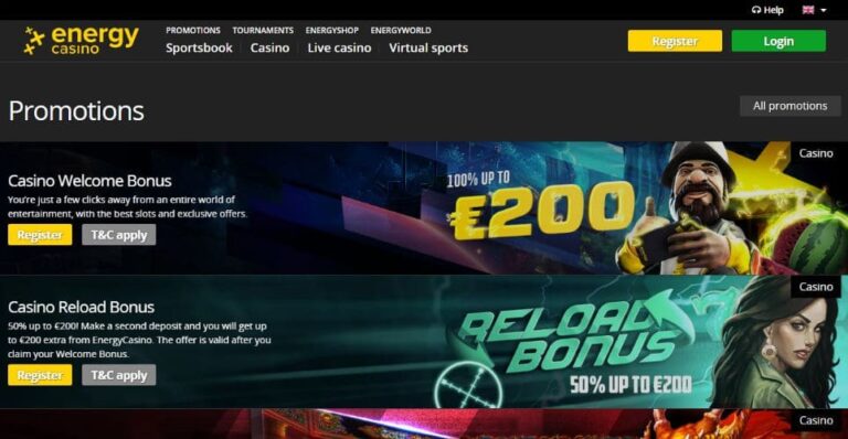 energy casino free spins code