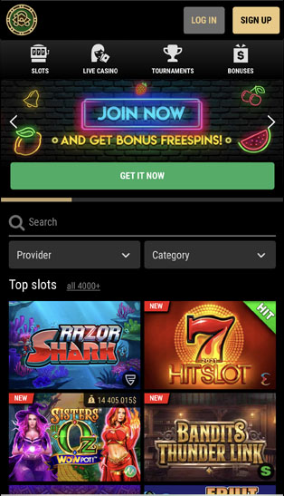 Riobet casino home page