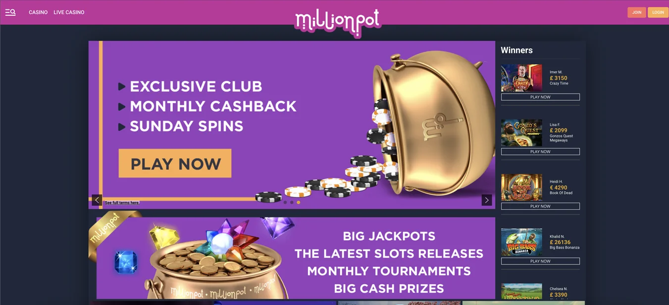 Millionpot Online Casino Review