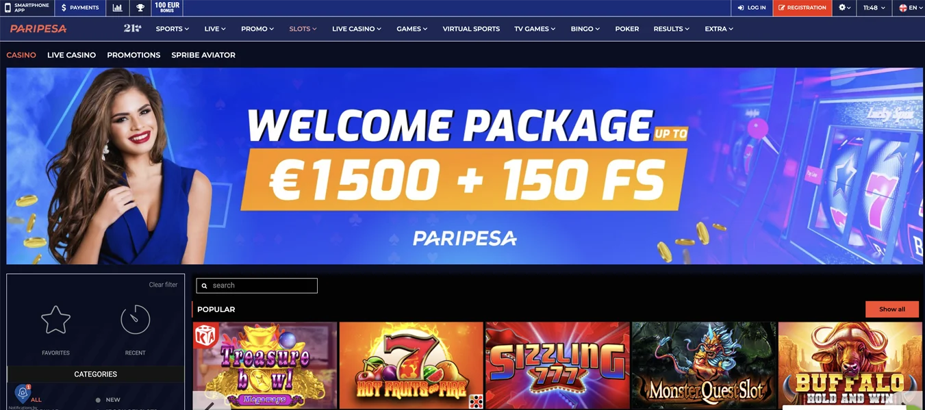 PariPesa Casino Features