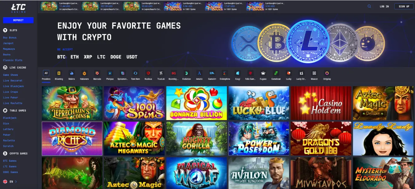LTC Online Casino Features