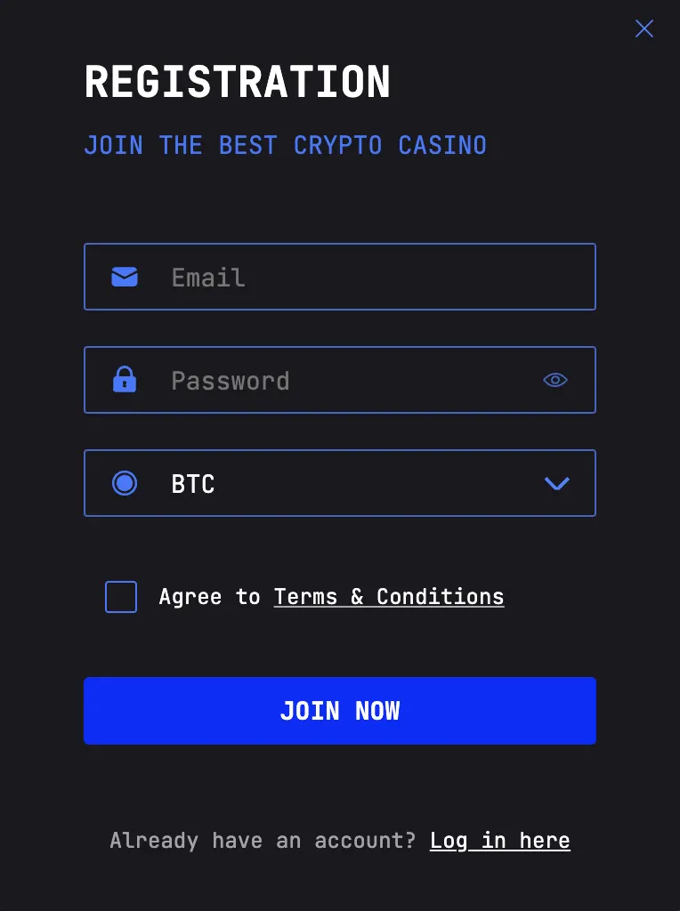 LTC Casino Registration