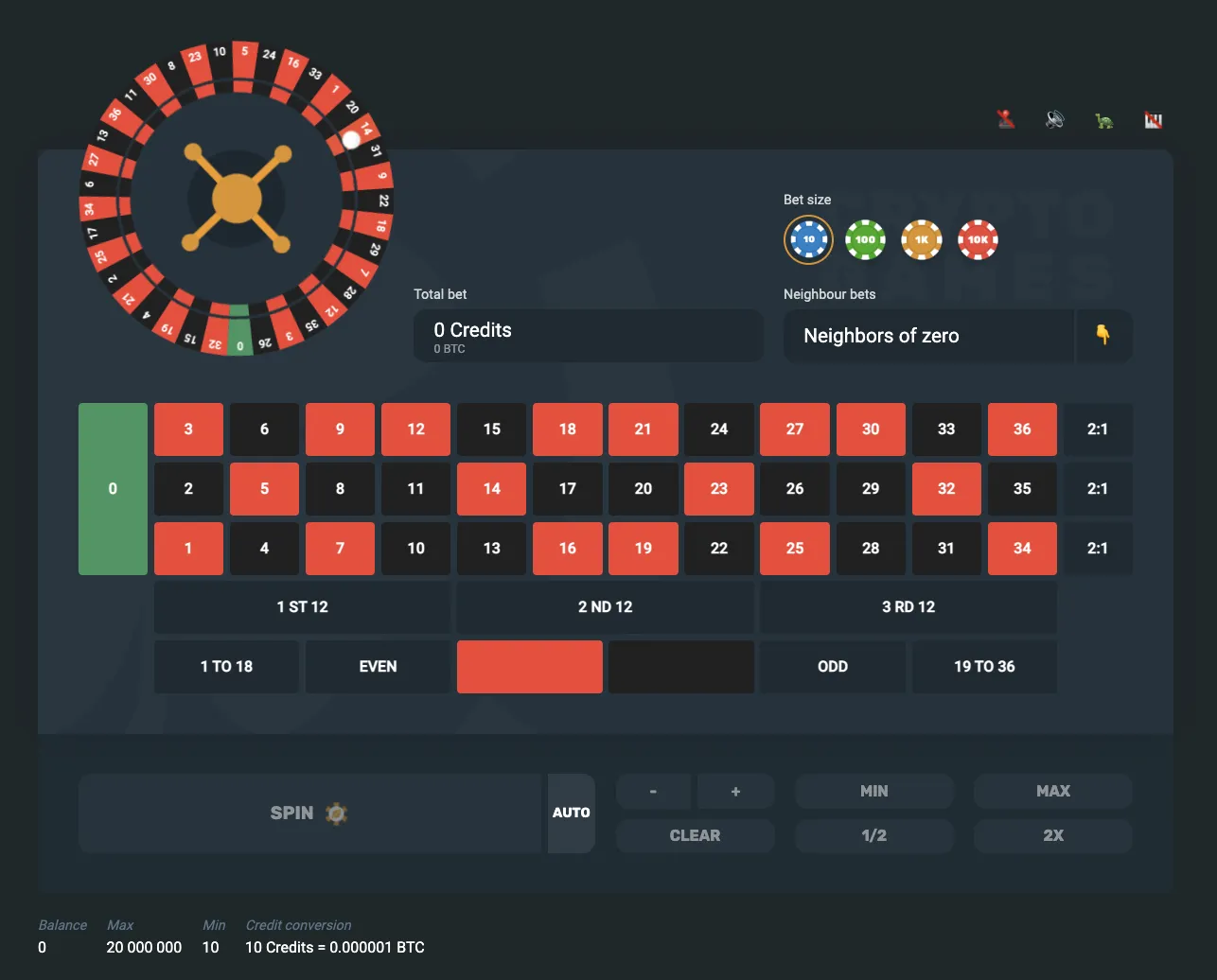 Cryptogames Casino Roulette