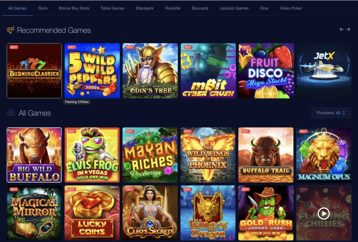 mBit Casino Games Portfolio