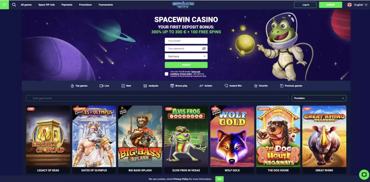 SpaceWin Casino Review