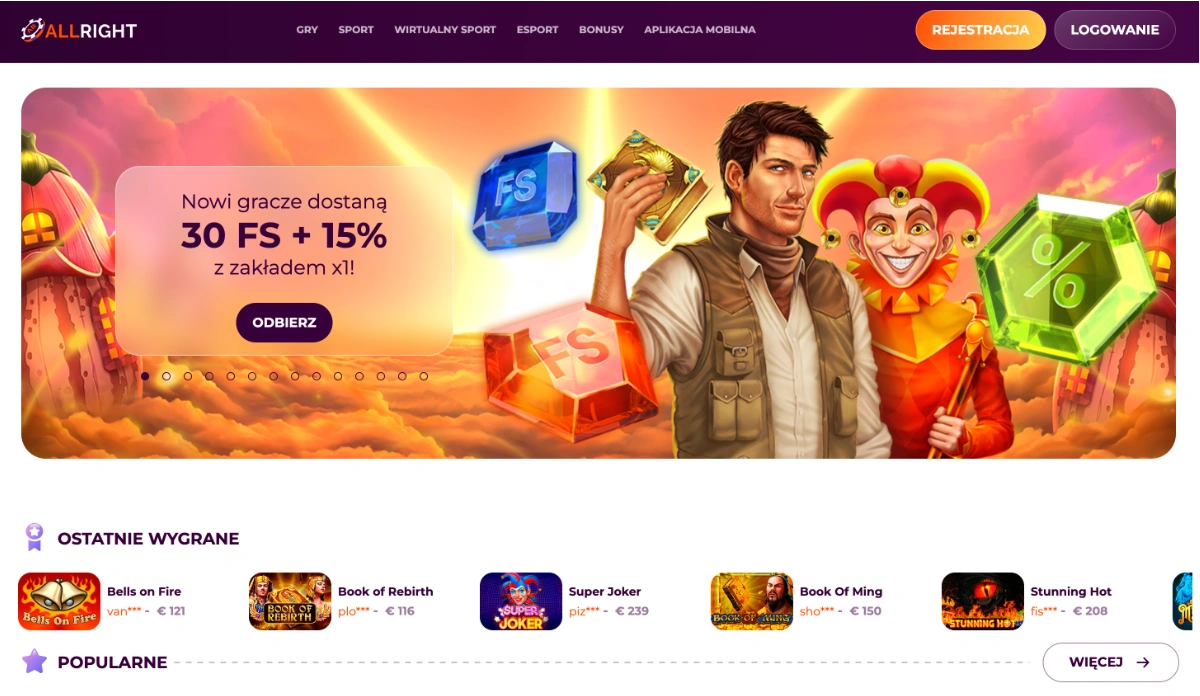 Krótki przegląd Allright Casino