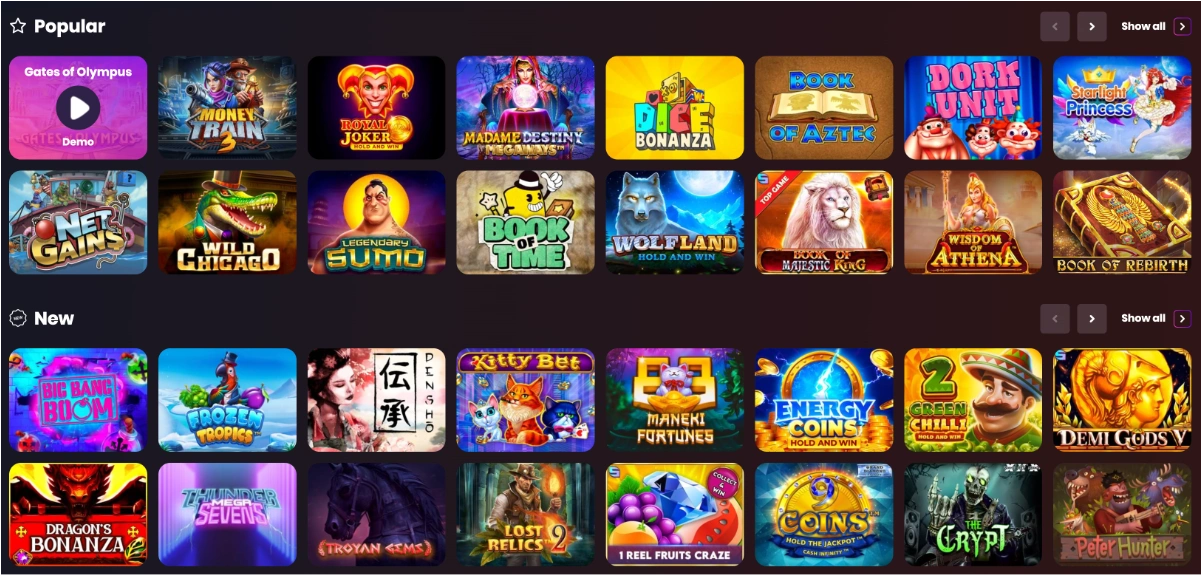 Daddy Online Casino Games