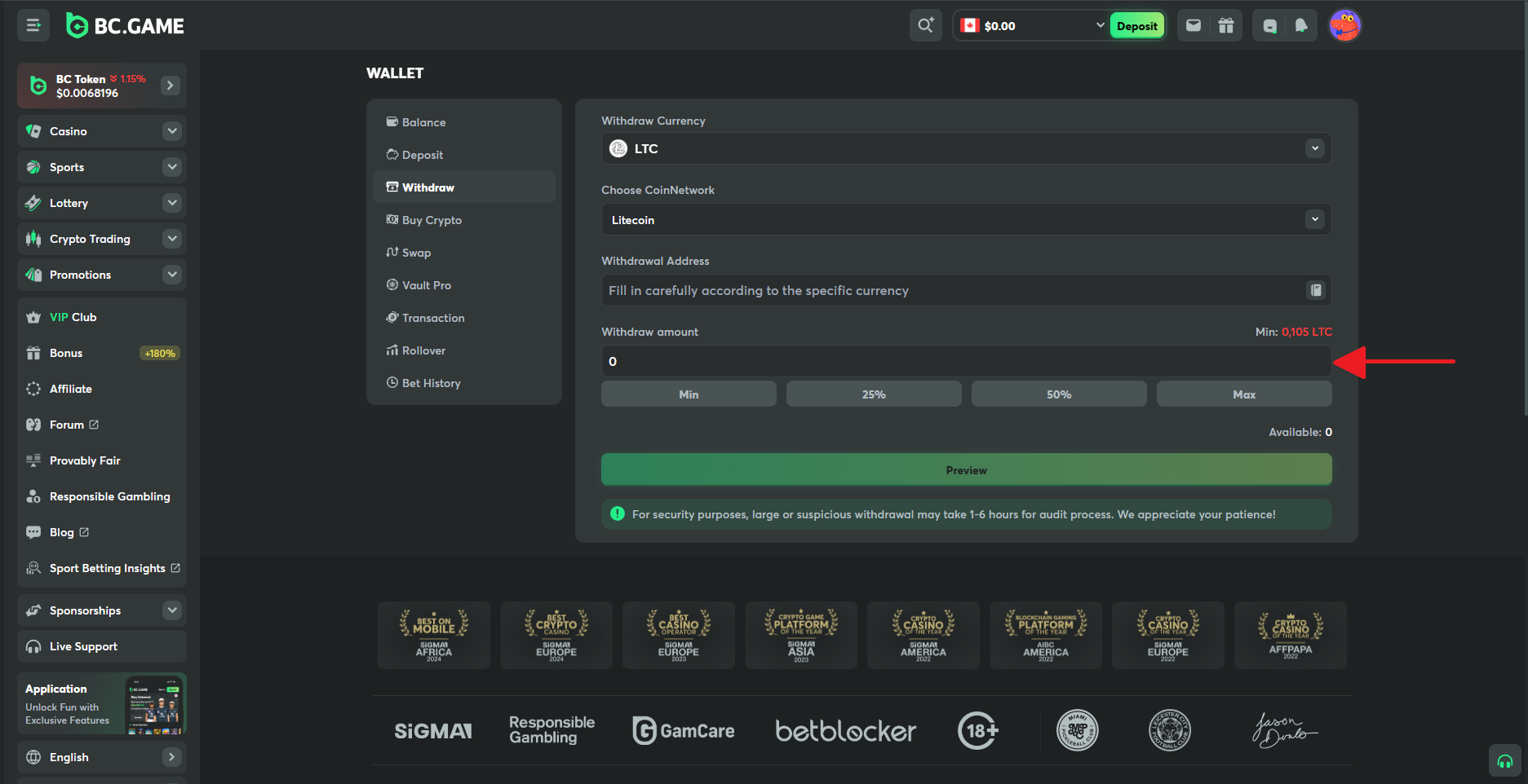 bc-withdraw-litecoin-enter amount